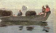 Winslow Homer three boys in a dory Spain oil painting artist